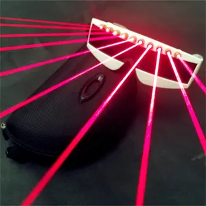 10 faisceaux Rechargeable Laser lunettes DJ Disco fête lumière scène spectacle danse lumineux LED lunettes pour discothèque interprètes accessoires