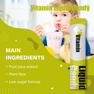 Gomitas multivitamínicas para niños, vitaminas esenciales para mayores de 2 años, vitamina A, C, D, E, vegetariano, B1, B2, B6, B12, caramelo de goma líquida - Product Image 3