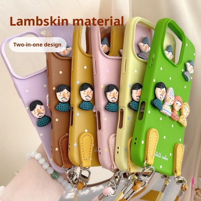 Childish Cartoon for 17 Pro Max Magnetic Hand-woven Phone Case for 16 Pro 15 Plus/14 Plus Protective Cover