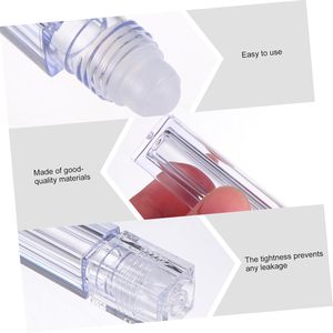 Tubos de brillo de labios transparentes cuadrados de 10ml personalizados, envases de tubos cosméticos para lápiz labial, colorete, tubos de brillo de labios con cepillo grande - Product Image 3