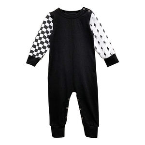 Autunno vendita calda cotone biologico francese spugna tuta con coulisse per bambini a maniche lunghe pagliaccetto per neonato a <span class=keywords><strong>18</strong></span> <span class=keywords><strong>mesi</strong></span> - Product Image 1