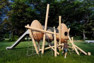 Grands ensembles de jeu pour enfants Offre Spéciale Ensemble de toboggan d'équipement de terrain de jeu extérieur en acier de gymnastique de la jungle à vendre - Product Image 3