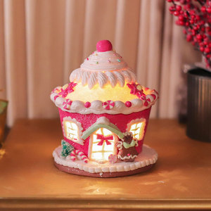 2023 New Christmas Supplies Soft Clay Castle House Bread Christmas Tree Christmas Gift Window Decoration - Product Image 1