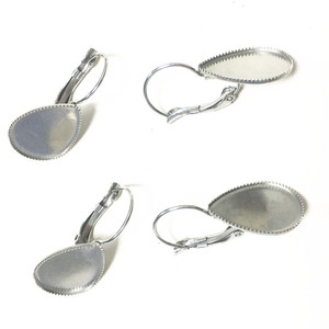 Wise Stainless Steel Teardrop Jewelry Tray French Hook Base DIY Accessory - Product Image 2