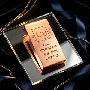 Barra de Cobre Puro 999 de Un Kilogramo con Tabela Periódica Grabada, Placa Coleccionable Moderna, Barra de Cobre Pulida de Forma Rectangular - Product Image 2