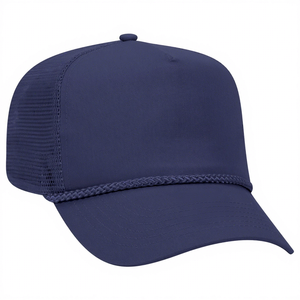 Casquette Trucker Sportive Structurée à 5 Panneaux, Forme <span class=keywords><strong>Otto</strong></span>, Respirante, avec Corde Épaisse en Sergé de Coton, Profil Moyen, Dos en Maille - Product Image 3