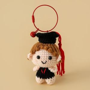 Llavero de rama de <span class=keywords><strong>flores</strong></span> de algodón hecho a mano-Serie de muñecas de graduación del padre fallecido Celebrar la escuela secundaria Navidad Año Nuevo - Product Image 3