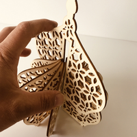 Lanterne décorative de table en bois DIY pour le Ramadan, lampe LED Eid Mubarak, lumière de nuit musulmane pour la maison, décoration de fête islamique musulmane