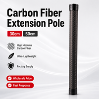 Perche d'extension en fibre de carbone haute résistance 30cm 50cm Ultra-légère Durable Résistante à la corrosion Haute rigidité OEM ODM disponible