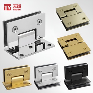 Modern Design Zinc Alloy Precision Casting Clamp for Frameless <b>Shower</b> Enclosure Glass <b>Door</b> Bathroom <b>Hinge</b> with Chamfered Glass - Product Image 2