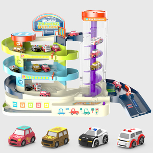 Ensemble de jouets de construction de parking d'aventure automobile 2 en 1, jouets éducatifs pour enfants, ascenseur rotatif, piste de construction, jouets de parking automobile - Product Image 4