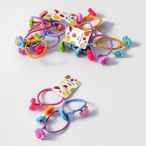 Élastiques à cheveux colorés pour enfants avec pinces à fleurs pour filles, usage quotidien, fabriqué en Chine - Product Image 3