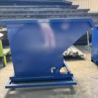 Chariot élévateur robuste basculant la poubelle auto-vidage trémie de déchets de construction