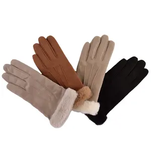新款流行优雅女性触摸软屏针织冬季手套定制