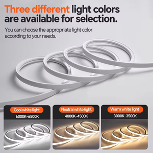 Tira de Luz <span class=keywords><strong>LED</strong></span> de Silicona de Neón Flexible de 10x10mm, Sin Soldadura, Cortable, Plug&Play, IP67, DC12V24V, Empotrable Debajo del Gabinete, para <span class=keywords><strong>Cocina</strong></span> y Armario - Product Image 6