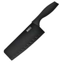 Ensemble de couteaux de cuisine haut de gamme en acier inoxydable noir, 5 pièces, lames polies, anneau à œufs en forme de cœur, poignées ambidextres
