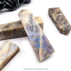 Cristal <span class=keywords><strong>de</strong></span> Piedra Lunar Azul Natural al por Mayor, Punta <span class=keywords><strong>de</strong></span> Cristal Brillante, Obelisco <span class=keywords><strong>de</strong></span> Cristal <span class=keywords><strong>para</strong></span> Sanación Reiki y Meditación - Product Image 1