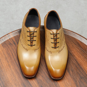 Zapatos de Hombre Formales y Casuales de Negocios, Estilo Británico, de Cuero Transpirable e Impermeable, con Cordones y Punta en Pico, para Bodas - Product Image 4
