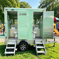 Cabine de toilettes industrielle conteneurisée à assemblage rapide, WC public mobile, unité d'assainissement extérieure écologique pour parc municipal