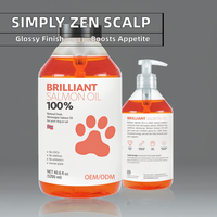 OEM Naturals Supplément d'huile de poisson liquide à l'huile de saumon d'Alaska pour chiens et chats Oméga 3 6 9 Soins de santé immunitaire