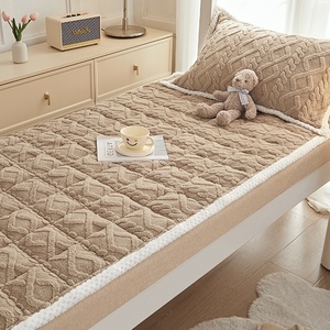 Matelas Tatami Pliant Portable, Coussin de Lit Simple Doux en Taffetas Tricoté, Tapis de Sol pour Dortoir Étudiant et Maison - Product Image 4