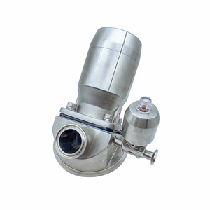 Vanne à membrane sanitaire personnalisable en acier inoxydable SS316 DN25 fond de réservoir pneumatique aseptique multicanal EPDM eau OEM - Product Image 6