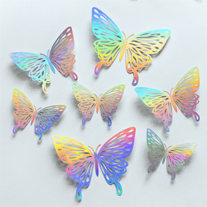 2025 di alta qualità 3D farfalla muro accessorio di carta rimovibile per san valentino sfondo artista adesivo da parete - Product Image 3