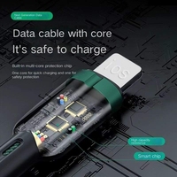Kabel Pengisian Daya Cepat 3A Tipe-C Berbahan Nilon Kepang dengan Fitur Intelligent Auto-Cutoff untuk Ponsel & Kamera, Dapat Disesuaikan