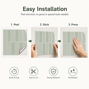 3D Self Adhesive Peel and Stick Wall Tile Waterproof Glossy <strong>Backsplash</strong> <strong>Sticker</strong> <strong>for</strong> <strong>Kitchen</strong> Bathroom Wall Decor - Product Image 5