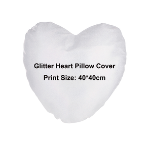 RTS 40*40cm paillettes <span class=keywords><strong>blanc</strong></span> Polyester <span class=keywords><strong>coeur</strong></span> <span class=keywords><strong>forme</strong></span> Sublimation taie d'oreiller personnalisé couverture vierge sans <span class=keywords><strong>coussin</strong></span> - Product Image 2