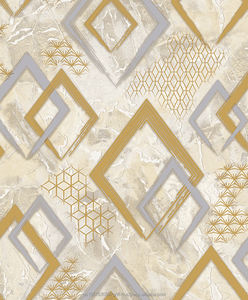 Papier peint géométrique de style artistique moderne Usage domestique Papiers peints en vinyle Papier peint commercial étanche à l'humidité - Product Image 4