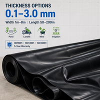 Géomembranes HDPE imperméables de 0,5 mm pour bassins piscicoles et fermes salines, revêtement de lac artificiel anti-UV de 0,75 mm, 1 mm, 1,5 mm, 2 mm