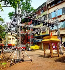 Treliça de alumínio para iluminação de palco com telhado curvo para concertos de música em tecido de PVC à venda