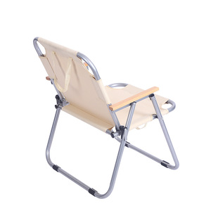 Chaise pliante d'extérieur avec accoudoirs en bois 61x58x72cm pour le camping, le jardin et les loisirs - Product Image 5