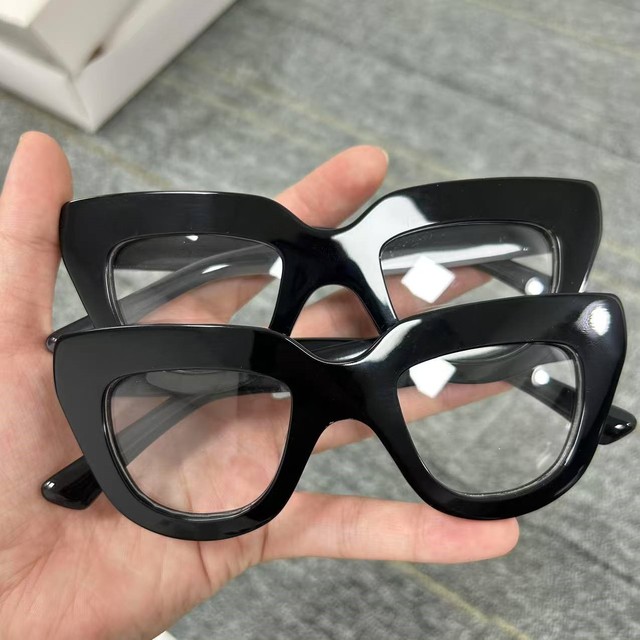 Big Discount Fashion Women Thick Acetate Eyeglass Frames High Quality Thick Acetate Optical Glasses Wear Glasses