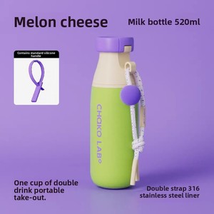 Vacuum <strong>Flask</strong> Keep Cold Cup <strong>Big</strong> Size Travel Straw Water Bottle for Milk Kids - Product Image 3