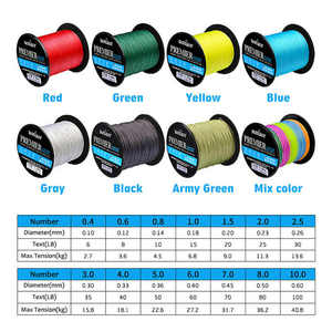 X4 tressé ligne <span class=keywords><strong>de</strong></span> pêche PE ligne <span class=keywords><strong>de</strong></span> pêche 4 brins eau salée 6LB-100LB <span class=keywords><strong>fil</strong></span> <span class=keywords><strong>de</strong></span> pêche carpe multicolore multifilament ligne - Product Image 3