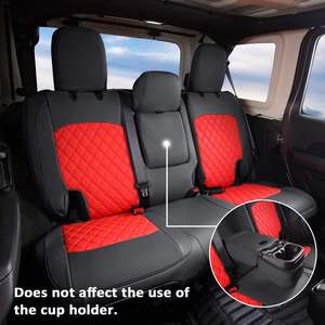 Housses de siège en cuir imperméables et durables, ensemble complet pour Jeep Wrangler Unlimited Pickup Truck 2018-2024, accessoires intérieurs pour sièges - Product Image 3