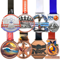 Médaille sportive personnalisée en métal doré pour la musculation, la danse, le volley-ball, le cricket, la boxe, la lutte, la gymnastique, les courses automobiles, la natation