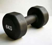 Haltères hexagonaux en caoutchouc noir de 3 kg, ensemble unisexe pour la musculation et les exercices de fitness à domicile, entraînement de force