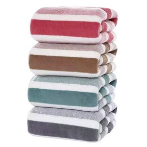 Ensemble de serviettes en microfibre couleur unie, doux, à séchage rapide, en polaire corail, léger, absorbant, pour usage domestique, vente en gros - Product Image 3