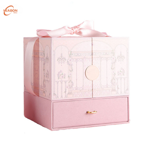 Caja de Papel Rígido Magnética de Doble Puerta con Diseño de <span class=keywords><strong>Amor</strong></span> <span class=keywords><strong>Eterno</strong></span> Personalizado, con Estampado en Dorado, para Recuerdos de Boda, Compromiso, Dulces, Joyería - Product Image 3