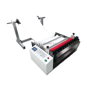 QK-400 Automatic computerized eye color chasing roll to sheet paper cutter cutting machine with slitting knife