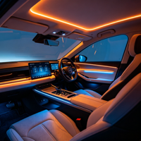 Éclairage d'ambiance pour voiture BYD Dolphin 07 DM-i 2025-2026, kit arc-en-ciel actif 26 LED, contrôle par écran/application mobile