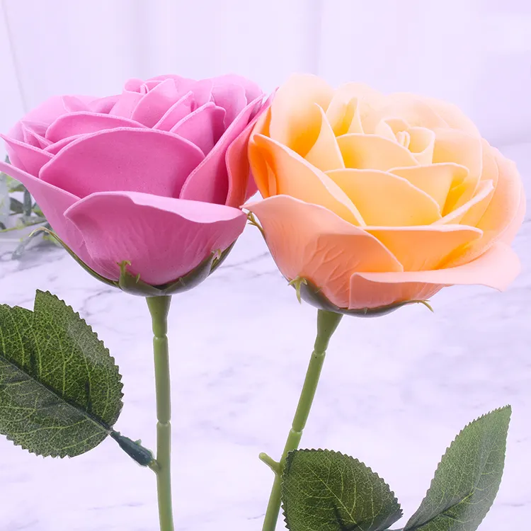 5 strati di sapone rosa fiori all'ingrosso fiorista fatto a mano Bouquet confezione regalo decorazioni di nozze fiori parete fai da te per san valentino