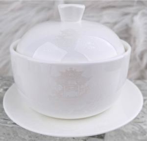 Service de vaisselle en céramique blanche, ensemble de vaisselle en porcelaine, bols avec couvercles, assiettes, tasses, service pour plus de 10 personnes, écologique, passe au lave-vaisselle - Product Image 2