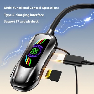 Earphone Olahraga Nirkabel Tahan Air dengan Tali Leher, Headphone Olahraga Latensi Rendah - Product Image 5