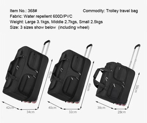 Unisex Multifunctional 2-Wheel Durable Polyester <b>Foldable</b> <b>Trolley</b> Luggage Expandable Capacity (53L-100L) for Airport Outdoor Use - Product Image 6