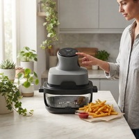 Nouvelle Friteuse à Air OEM en Gros Personnalisée, Capacité Composée 5.5L, avec Verre Résistant à la Chaleur 1.5L, OEM ODM pour Cuisine Intérieure