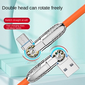 Nuevo diseño Led Light TPE Silicona Rotación de 180 grados 5A Tipo <span class=keywords><strong>Usb</strong></span> <span class=keywords><strong>C</strong></span> Línea de cable de datos de carga rápida para cargador de teléfono <span class=keywords><strong>m</strong></span>óvil - Product Image 4